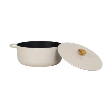 Combekk Enameled cast iron casserole Ø24 cm - Sand-gold knob - Combekk