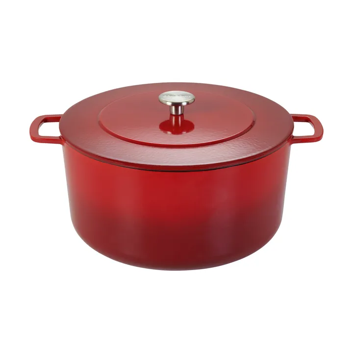 Combekk Enameled cast iron pot Ø32 cm - Cherry-silver knob - Combekk
