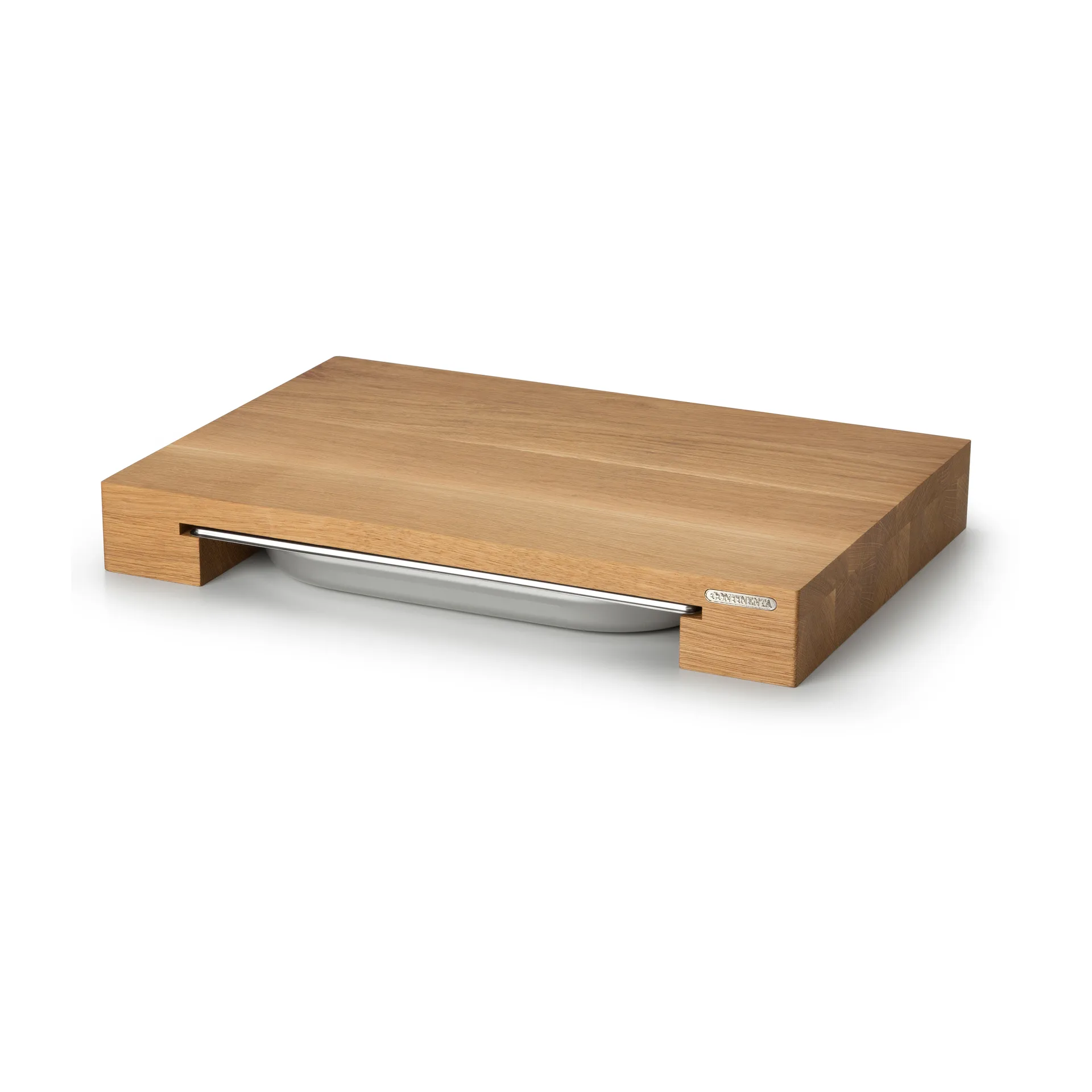Cutting board oak with 1 tray, 27x39 cm Continenta