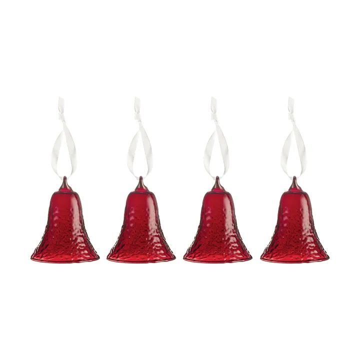 Gry bell clock 8 cm - Deep red - Cooee Design