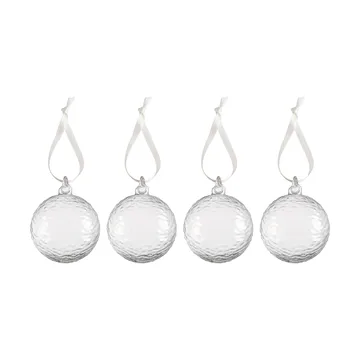 Gry Marble Christmas bauble Ø8 cm - Clear - Cooee Design