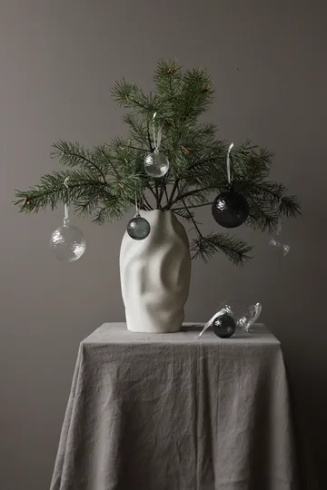 Gry Marble Christmas bauble Ø8 cm - Clear - Cooee Design