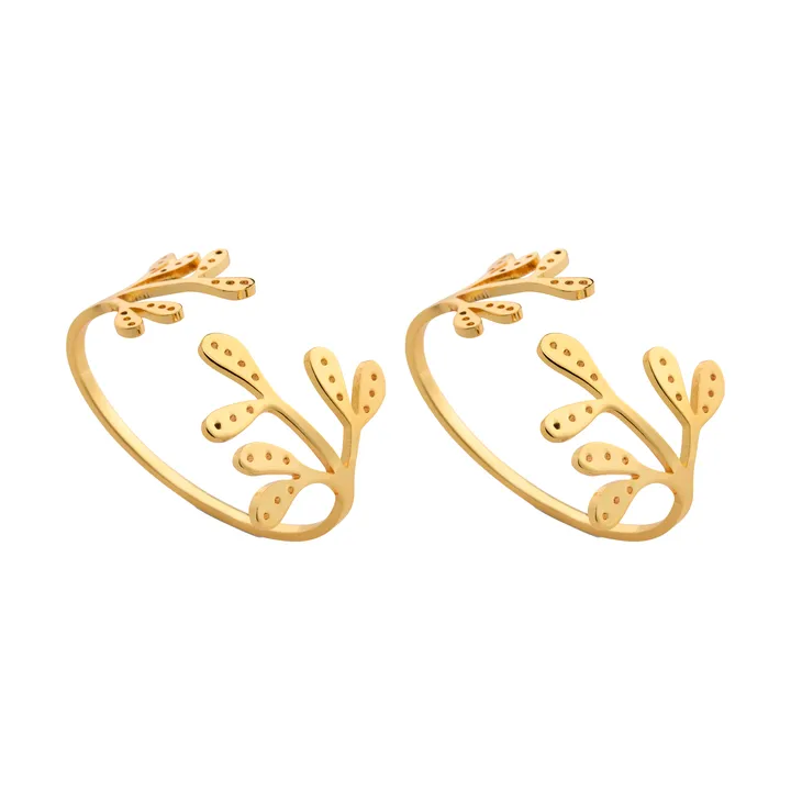 Mistletoe napkin ring 2-pack - Messing - Cooee Design