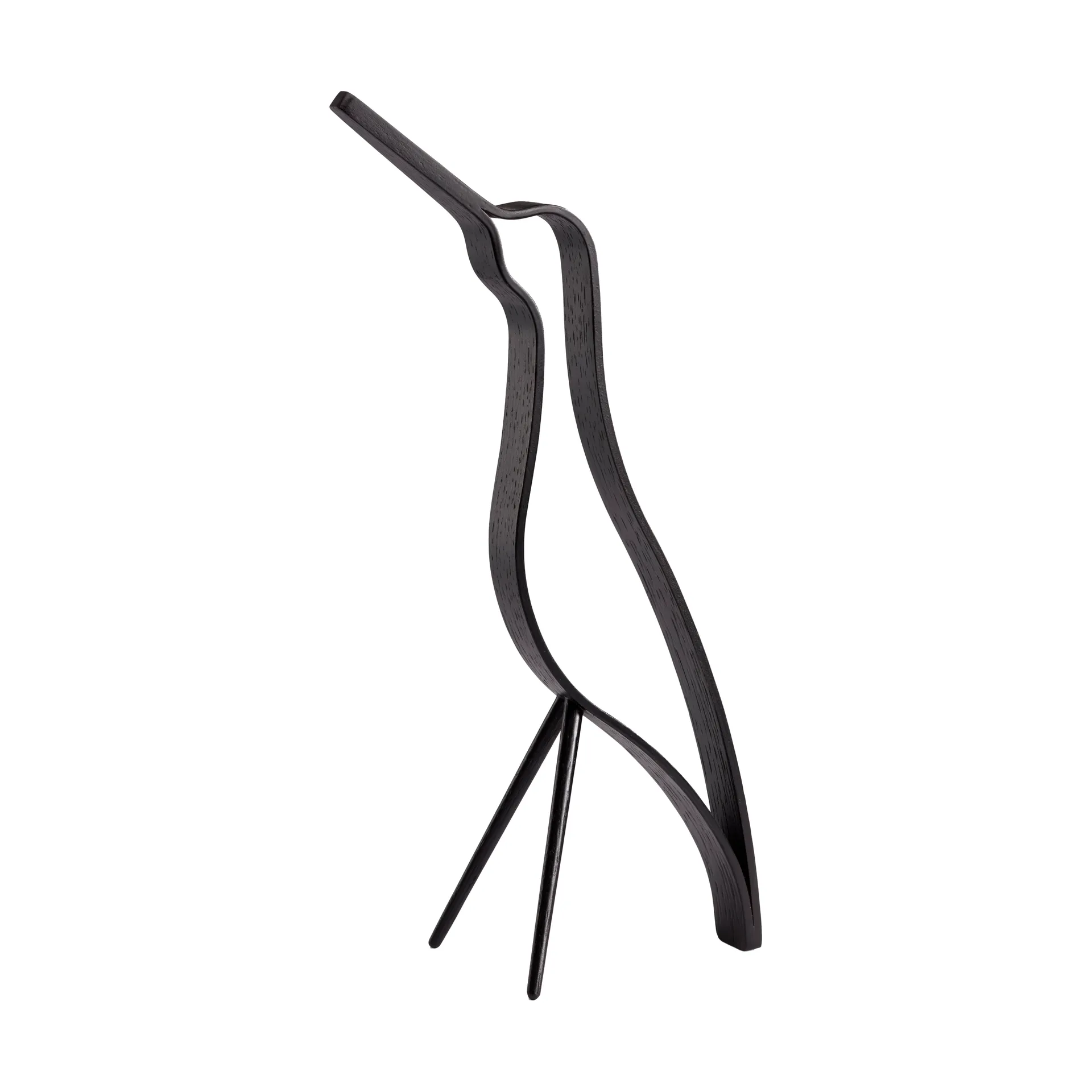 Woody bird high 32 cm, Black stained oak Cooee Design