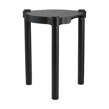 Woody round stool - Black stained oak, Ø38x46 cm - Cooee Design