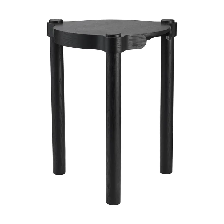 Woody round stool - Black stained oak, Ø38x46 cm - Cooee Design