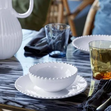 Pearl side plate - White, Ø22 cm - Costa Nova