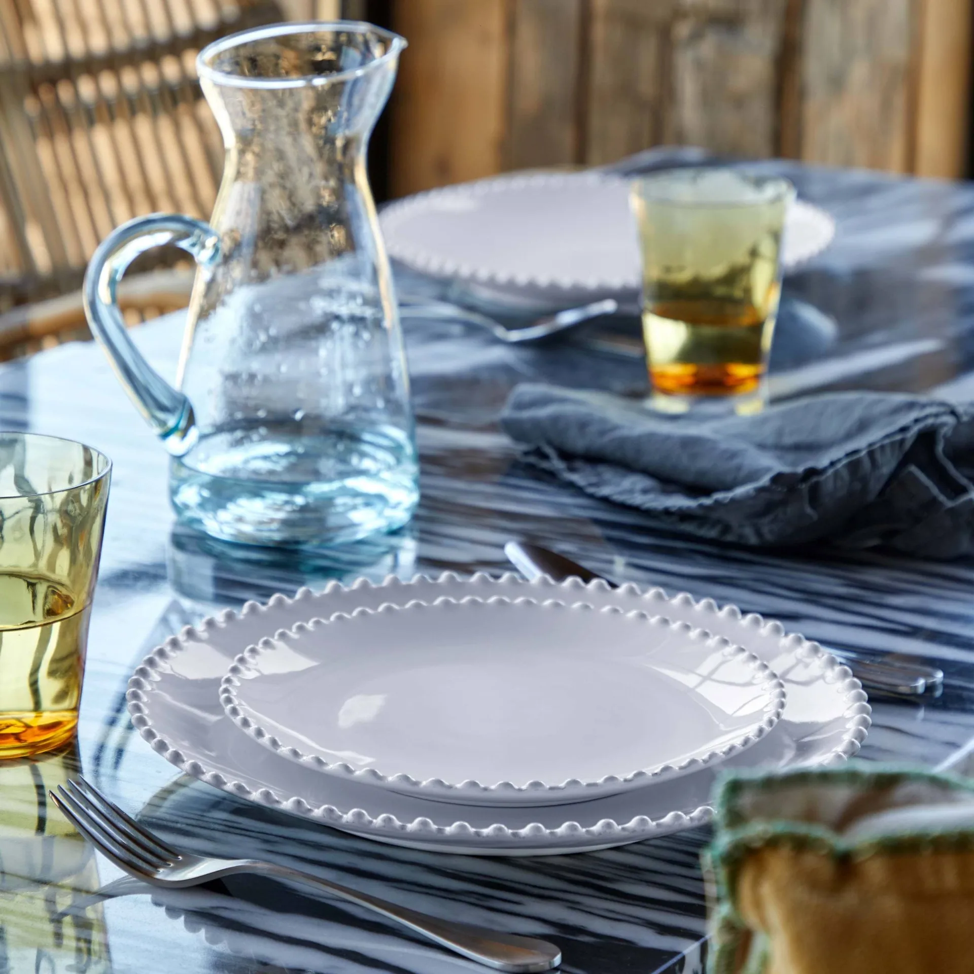 Pearl side plate, White, Ø22 cm Costa Nova