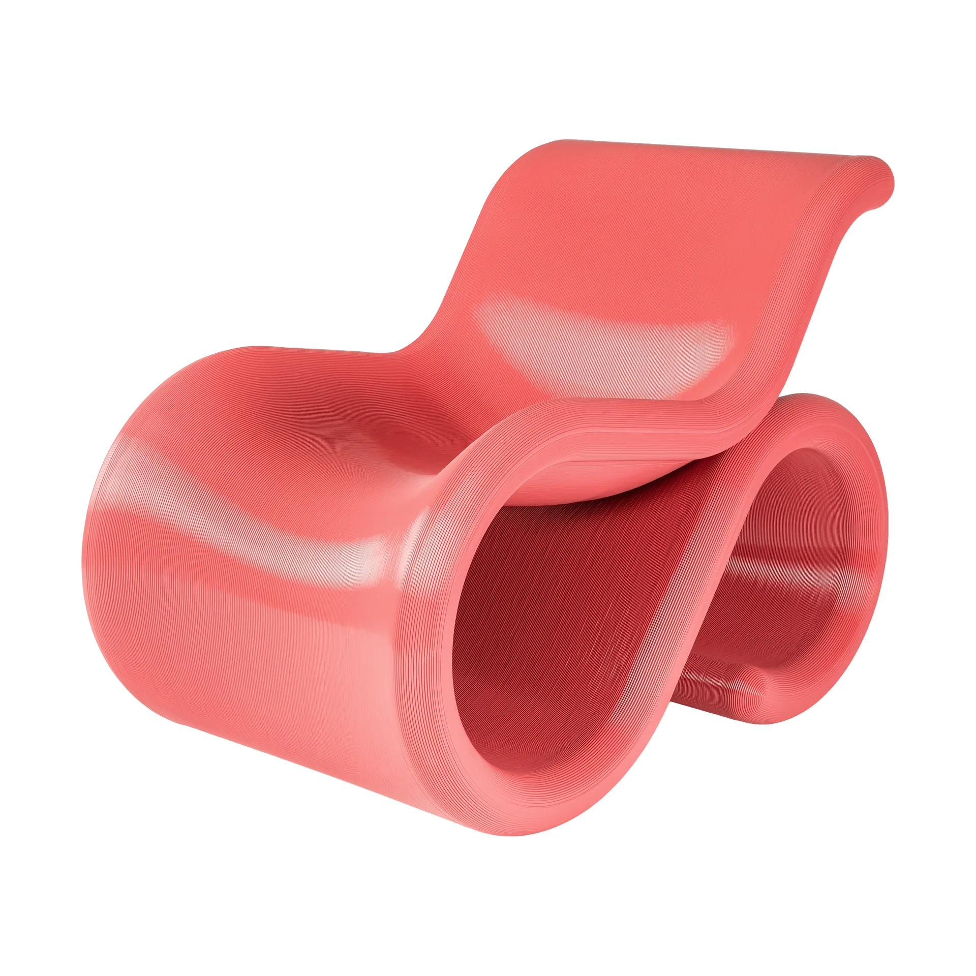 Éclair chair lounge chair, Bubblegum Crème Atelier