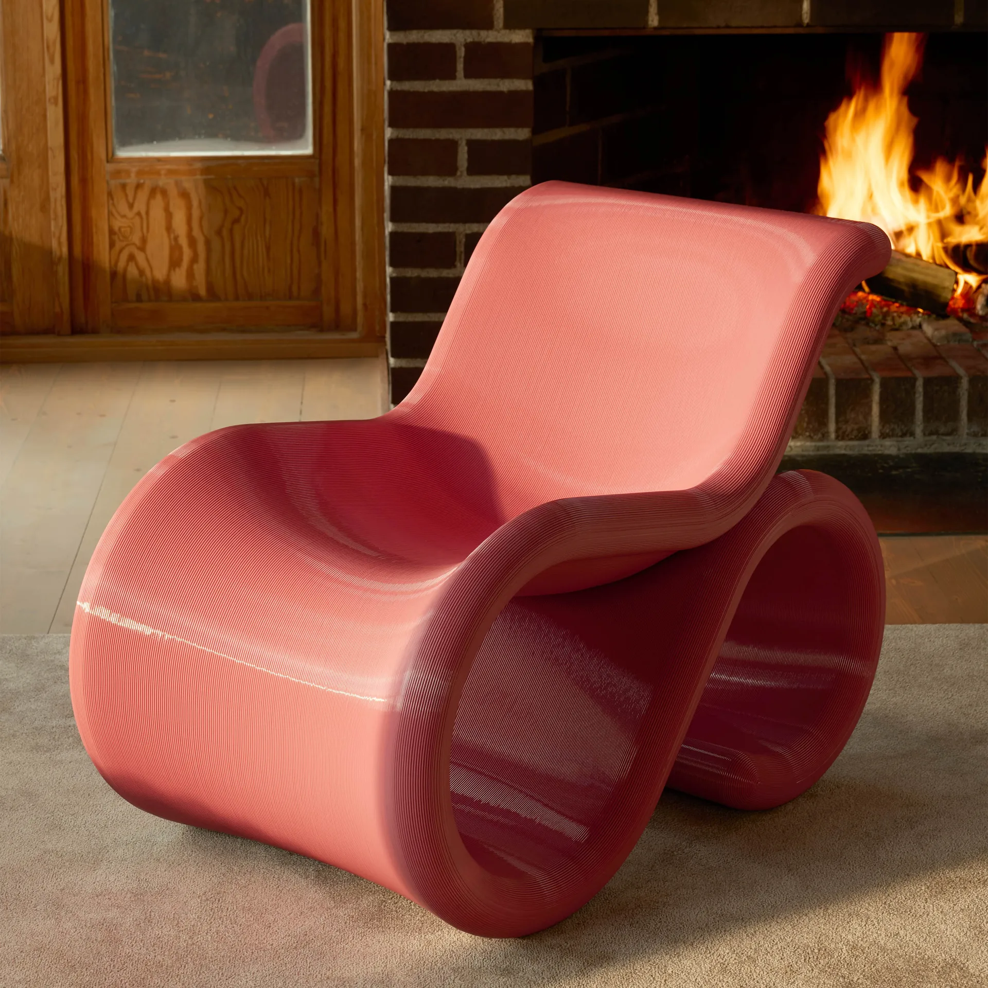 Éclair chair lounge chair, Bubblegum Crème Atelier