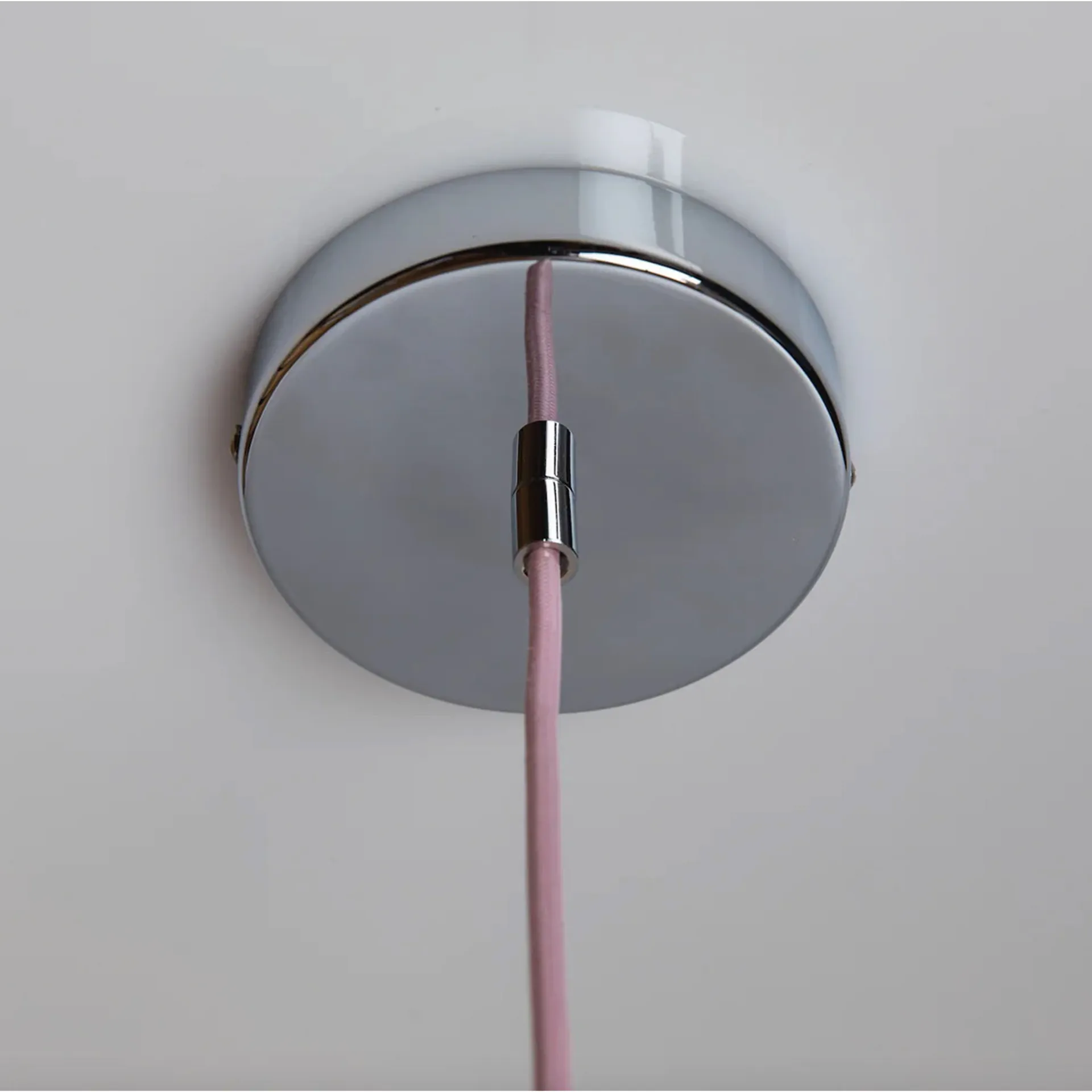 Soft Serve pendant, Rose sorbet-chrome, 01, 20 cm Crème Atelier