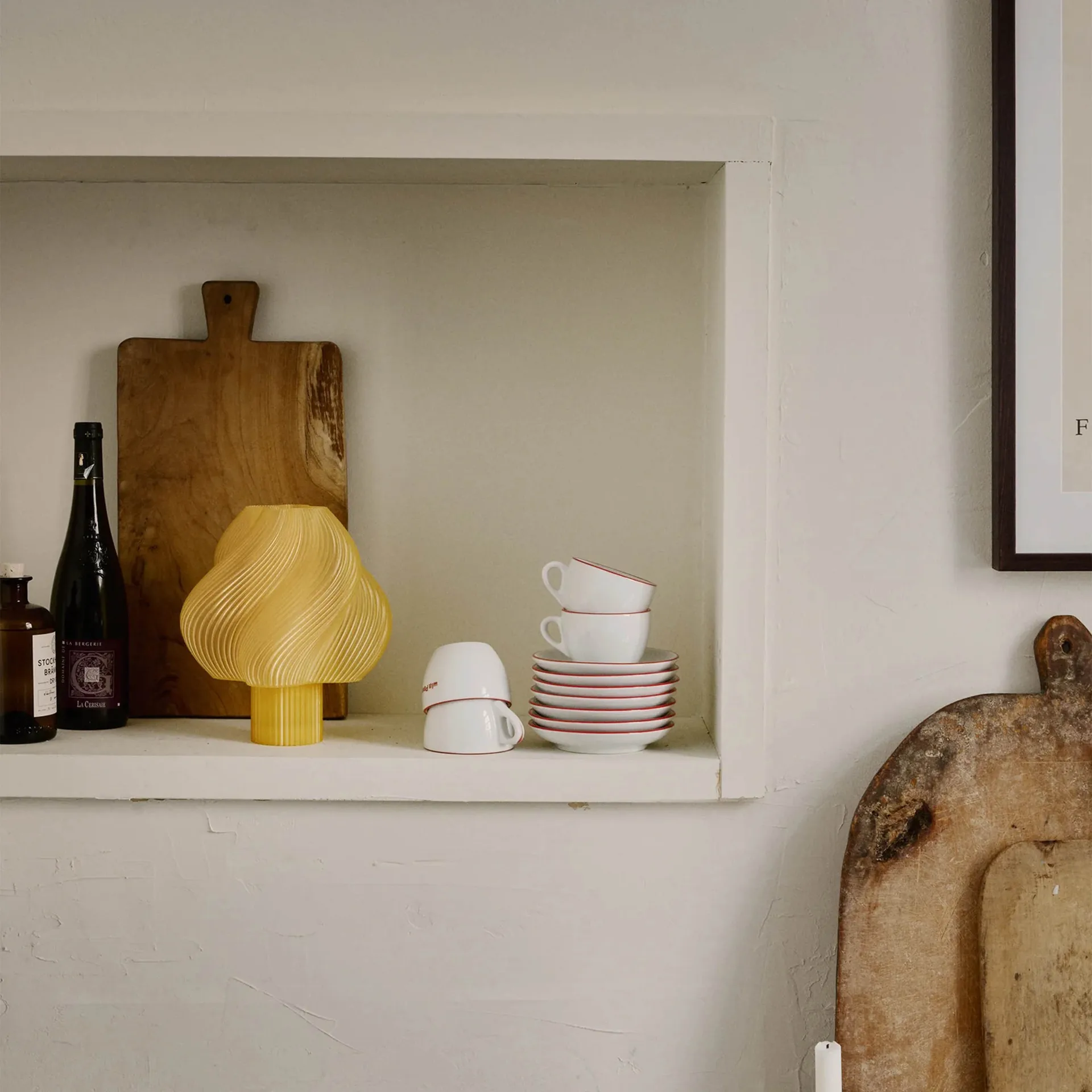 Soft Serve portable table lamp, Limoncello sorbet, 23 cm Crème Atelier