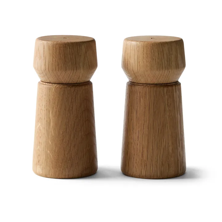 Amsterdam salt and pepper mill set - Natural, FSC oak, 2-piece set - Crushgrind