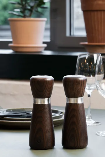 Kyoto spice grinder - Brown glaze, FSC ash, 17 cm - Crushgrind