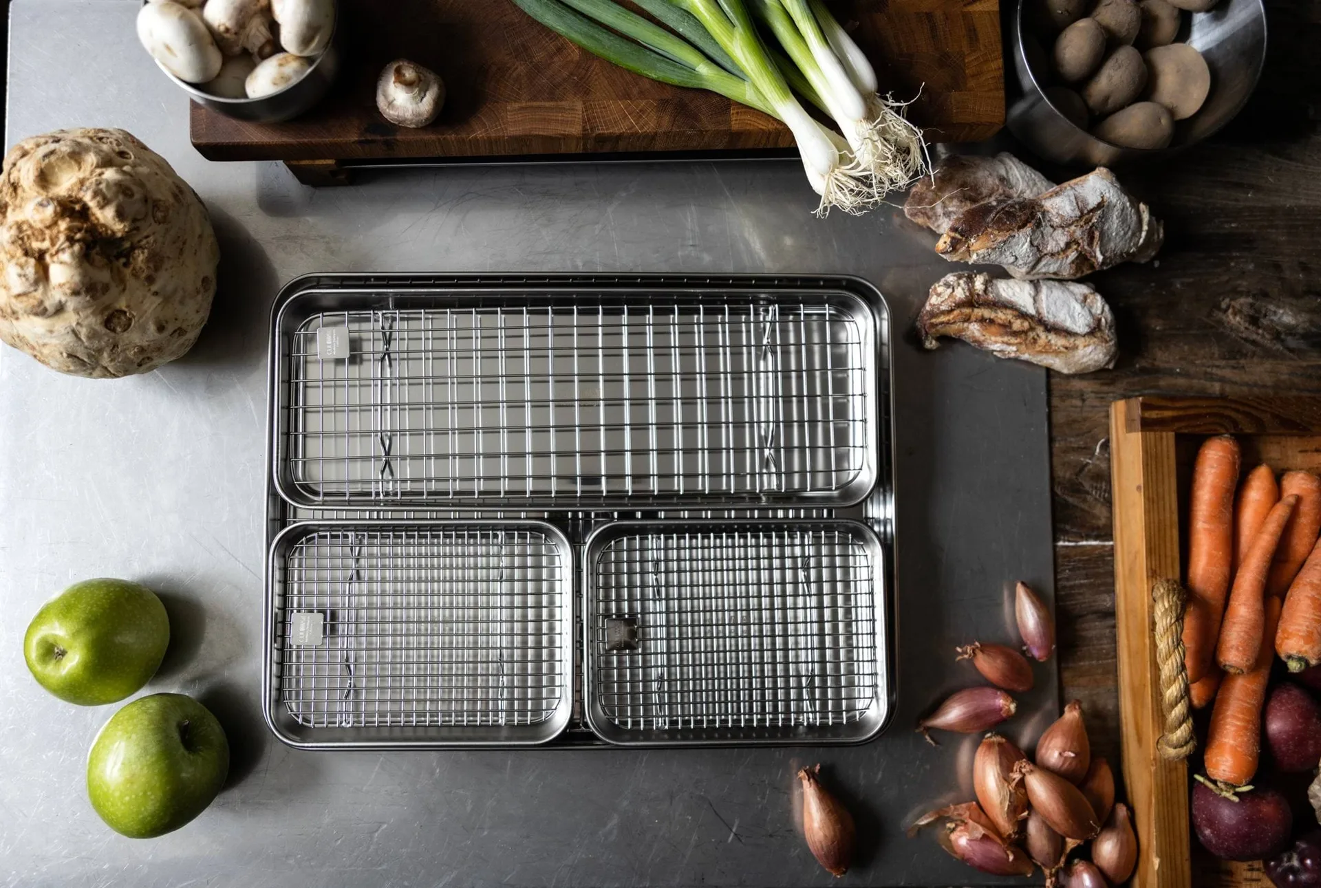 Culimat gastronorm tray set, Stainless steel, 4 pieces Culimat
