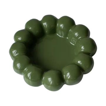 Bright candle tray Ø17 cm - Shiny green - DBKD