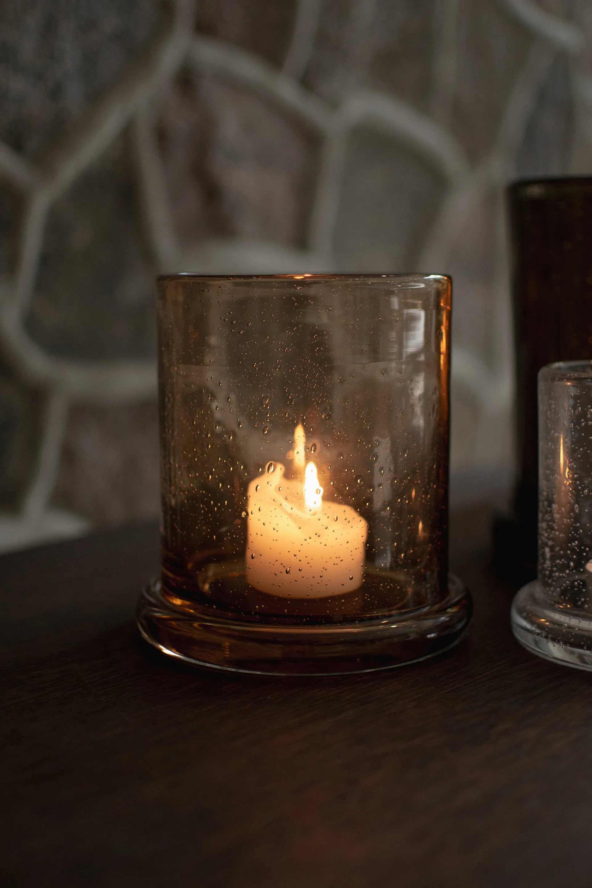 Bubble tealight holder Ø14 cm, Rust DBKD