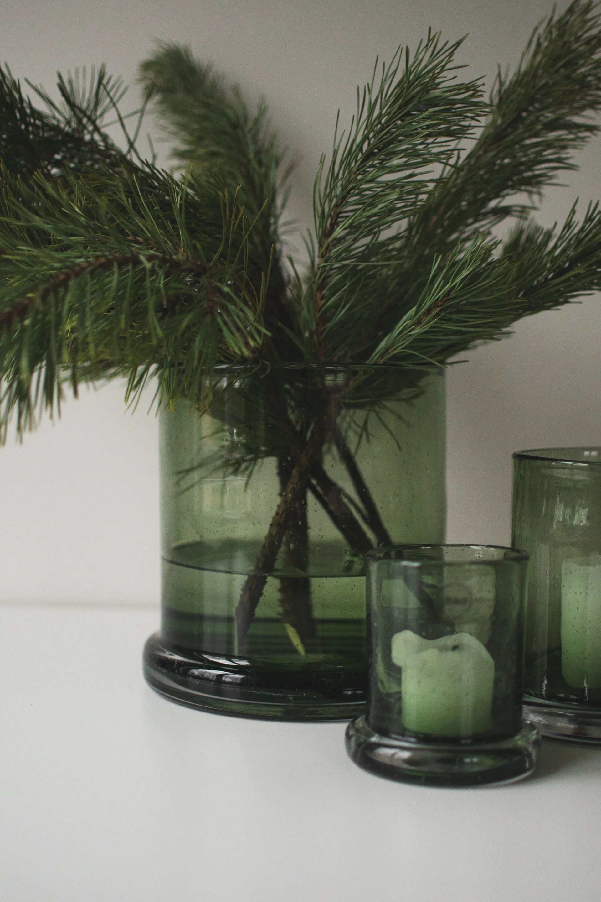 Bubble tealight holder Ø20 cm, Green DBKD