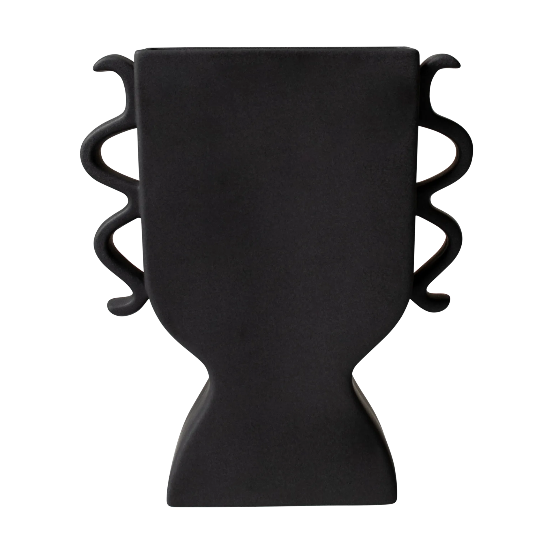 Flat vase 25 cm, Black DBKD