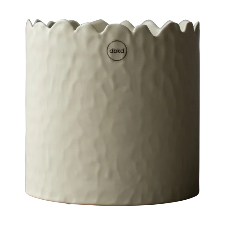 Flowery pot Ø16 cm - Cream - DBKD