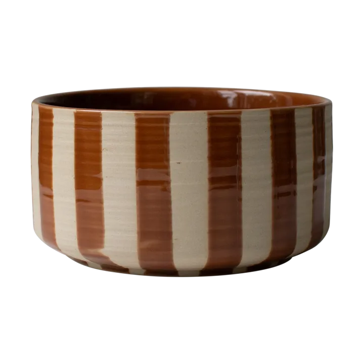 Line decorative bowl Ø16 cm - Stripe nougat - DBKD