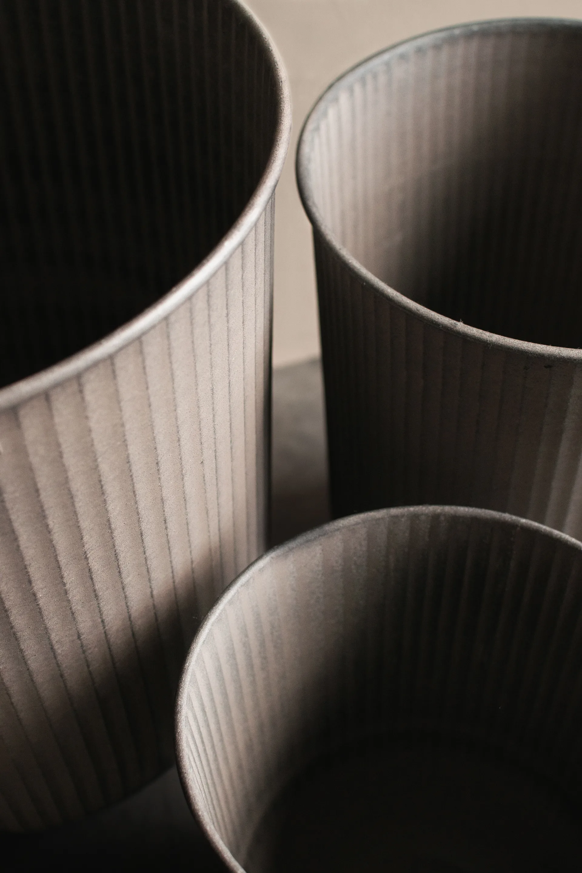 Out stripe flower pot 3-pack, Beige DBKD