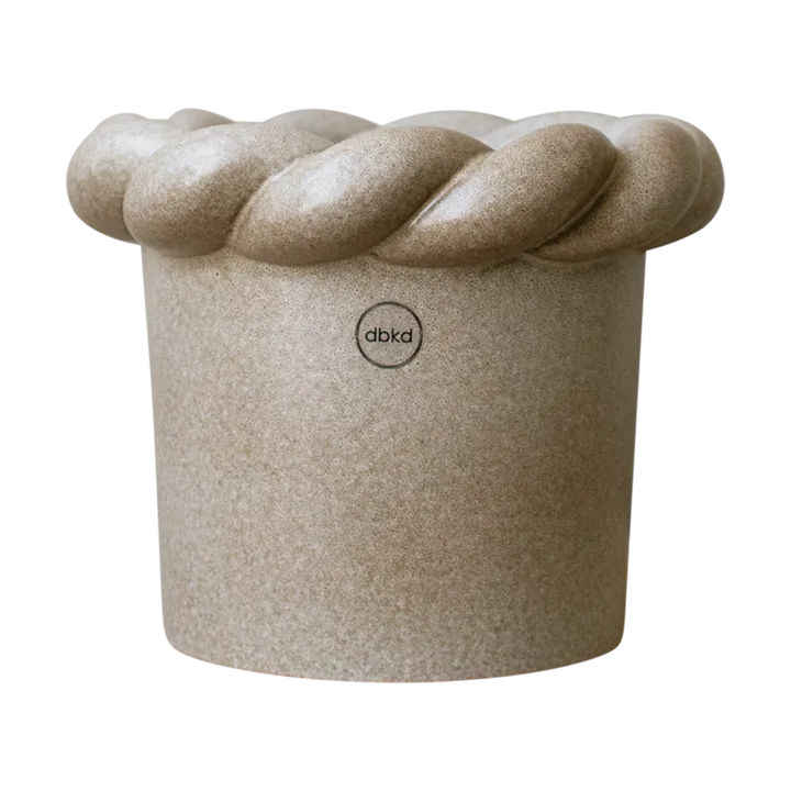 Twine flower pot Ø14 cm - Beige - DBKD