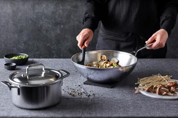 Specialties 5 wok pan stainless steel 5-ply - Ø30 cm - Demeyere