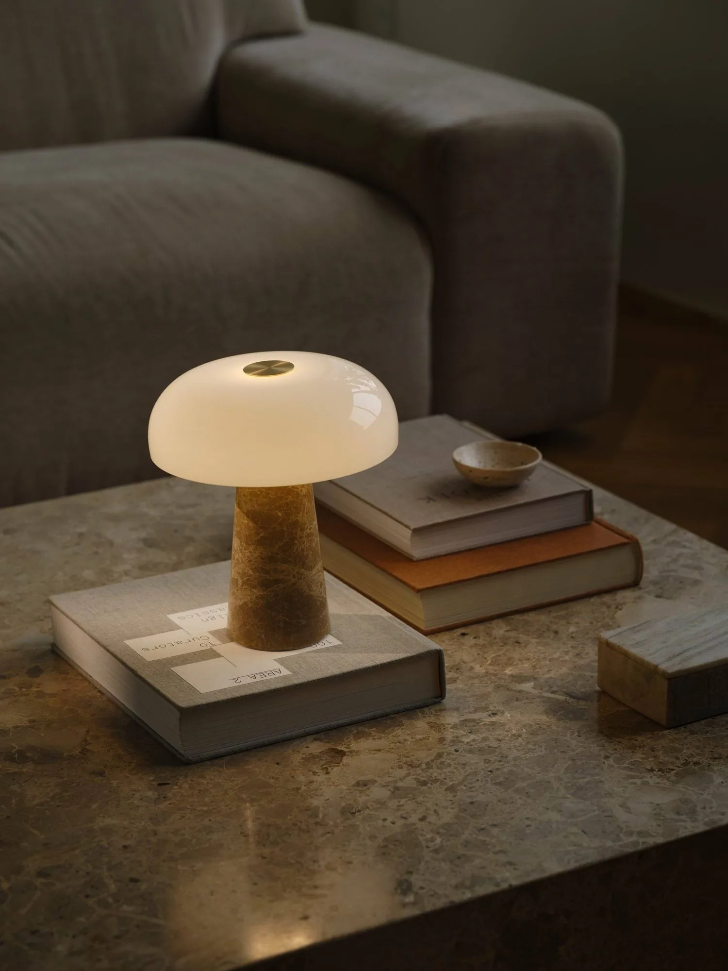 Glossy table lamp, Beige, mini, 24 cm Design For The People