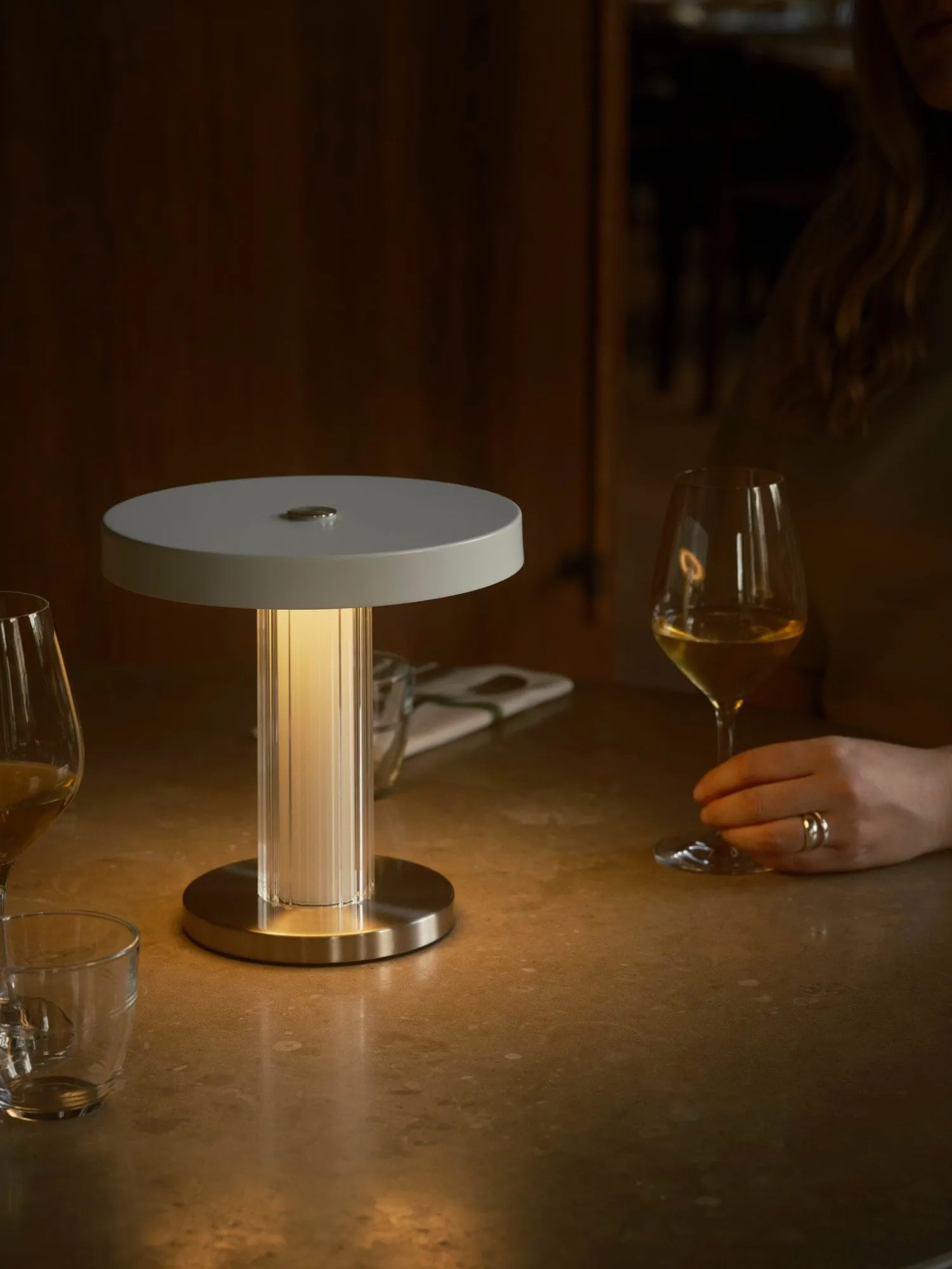 Trezzi portable table lamp, White Design For The People Trezzi portable table lamp, White Design For The People