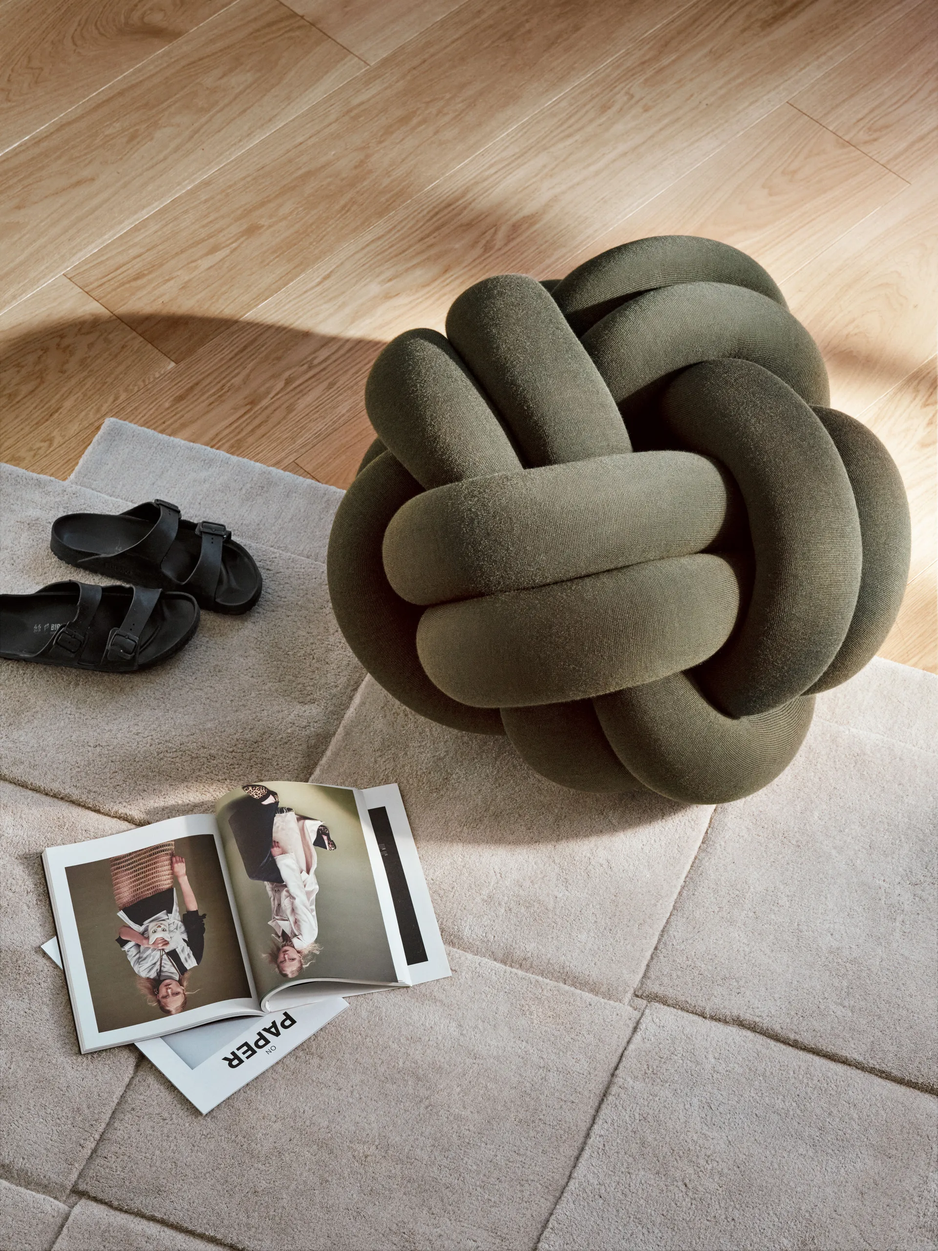 Basket Rug Beige, 245x245 cm Design House Stockholm