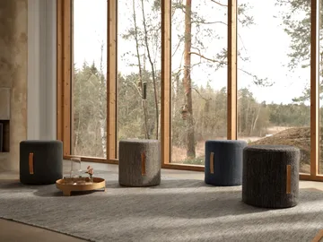 Björk round stool high - Light grey, Ø45x45 cm - Design House Stockholm