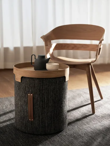 Björk round stool high - Light grey, Ø45x45 cm - Design House Stockholm