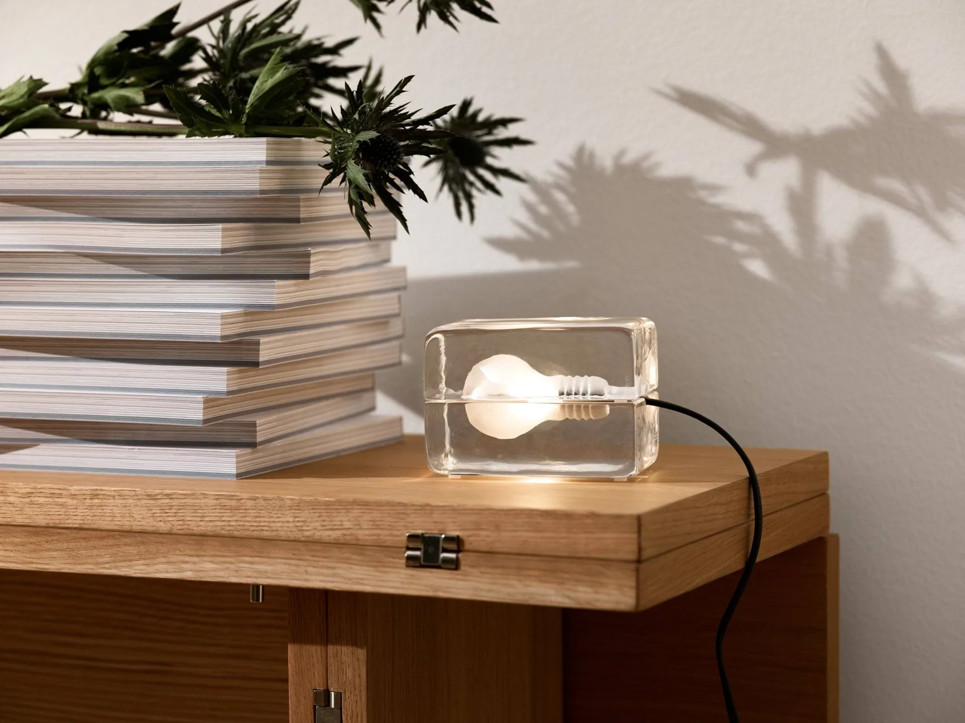 Block Lamp Mini table lamp, Clear, 12x8x7,5 cm Design House Stockholm