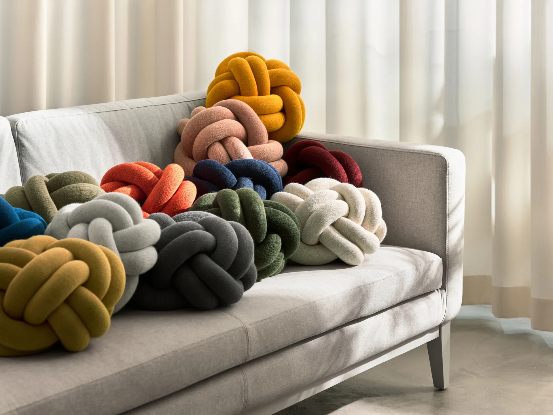 Knot cushion, marine blue Design House Stockholm