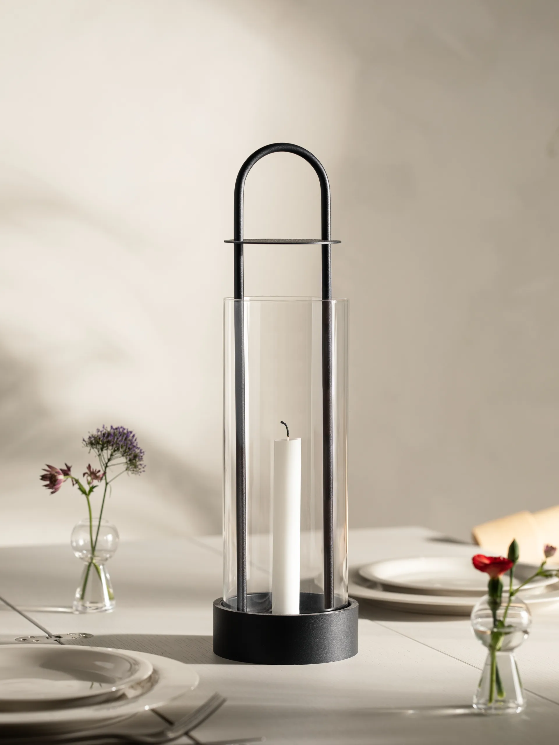 Lotus hurricane lantern, black Design House Stockholm