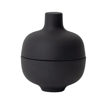 Sand bowl with lid S Ø8.2 cm - Black clay - Design House Stockholm