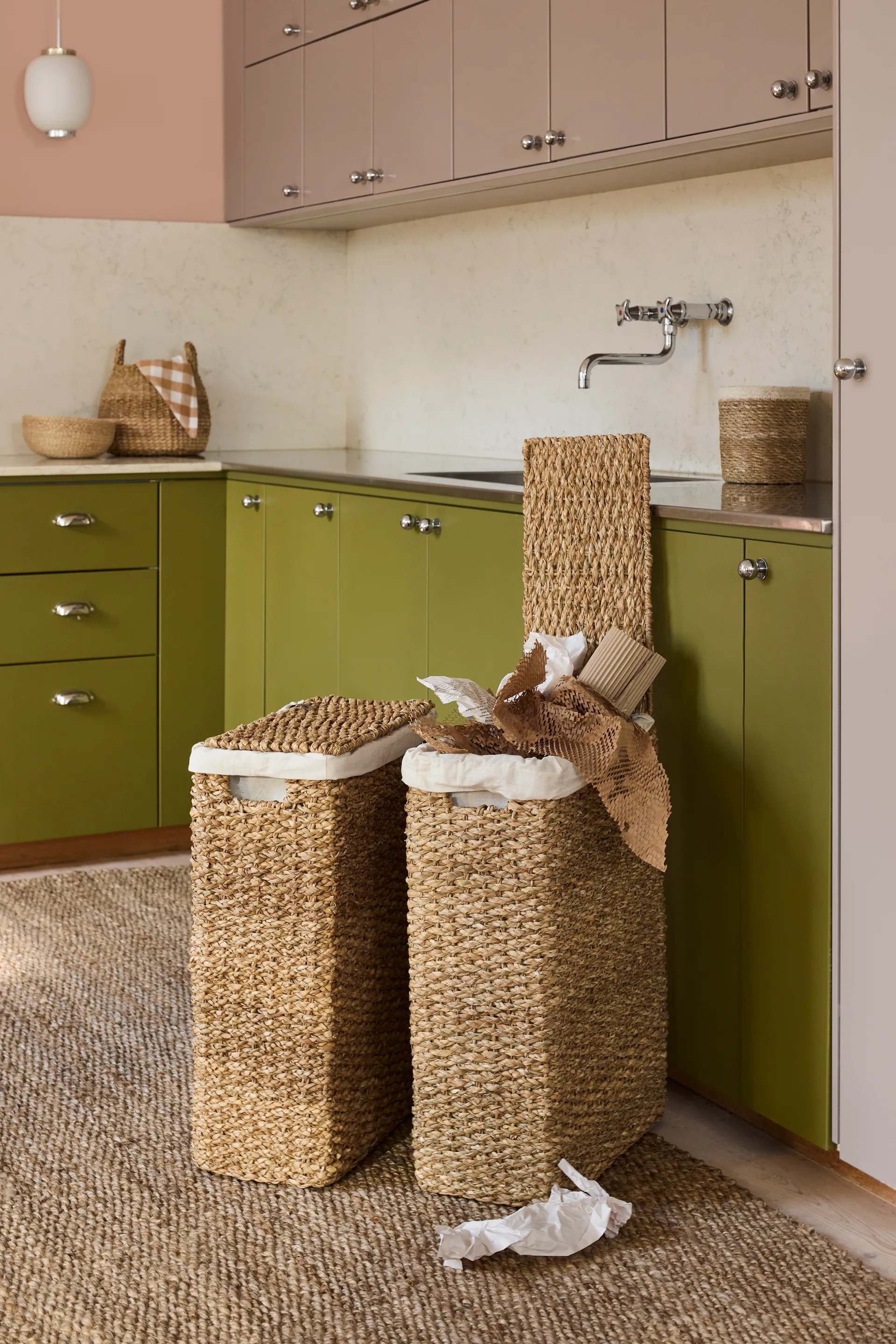 Esther braided laundry basket nature, 58 cm Dixie