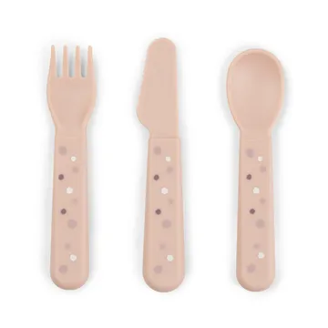 Happy Dots foodie cutlery set 3 pieces - Powder - Done by deer