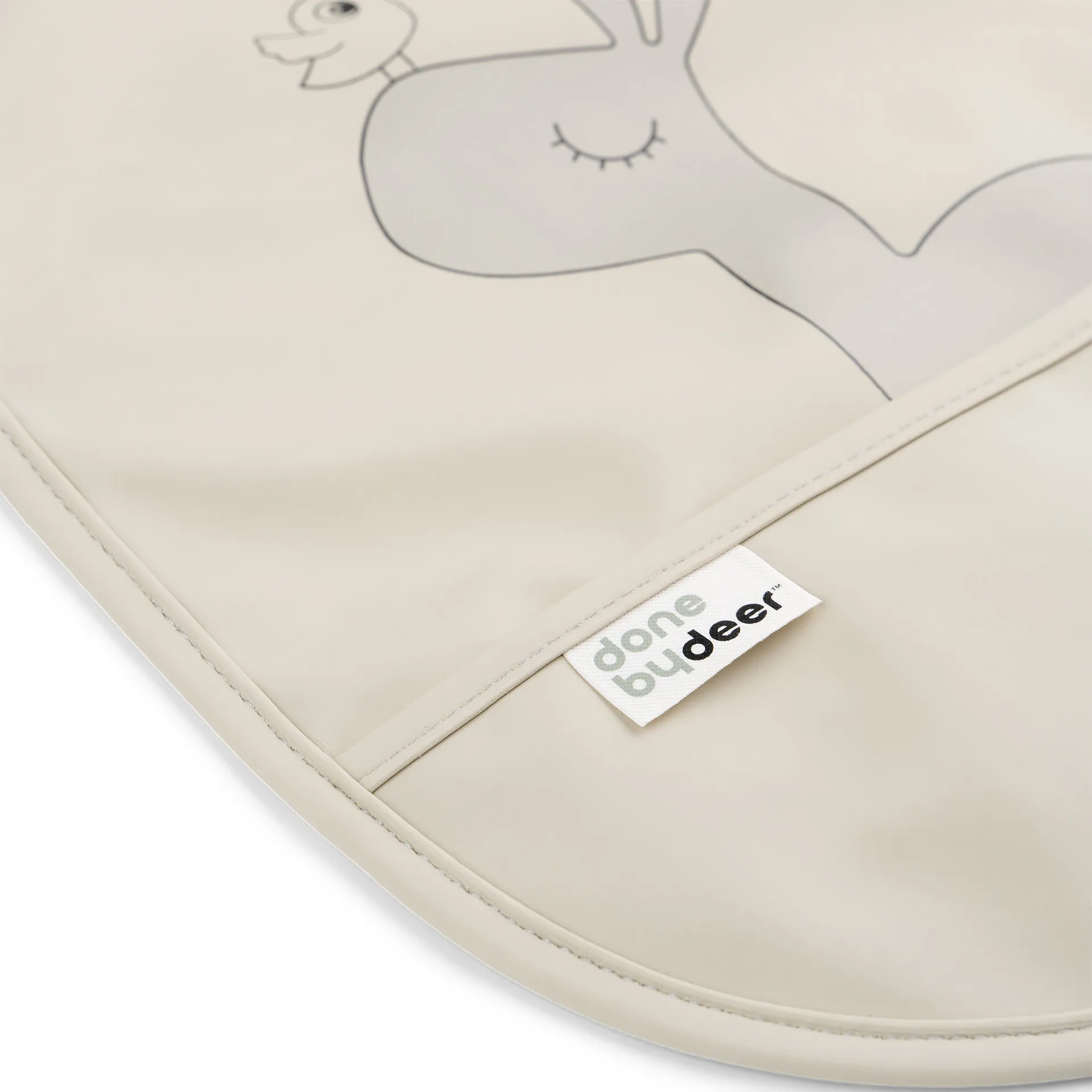 Lalee bib with velcro 2-pack, Sand Done by deer