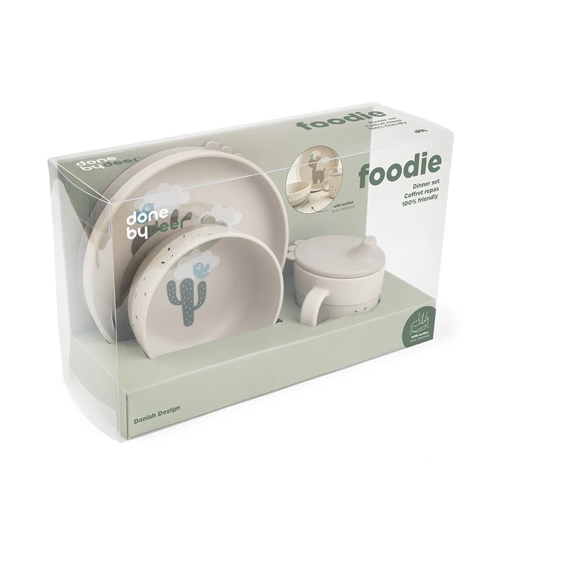 Lalee Foodie Children's Dish Set 3 Pieces, Sand Done by deer
