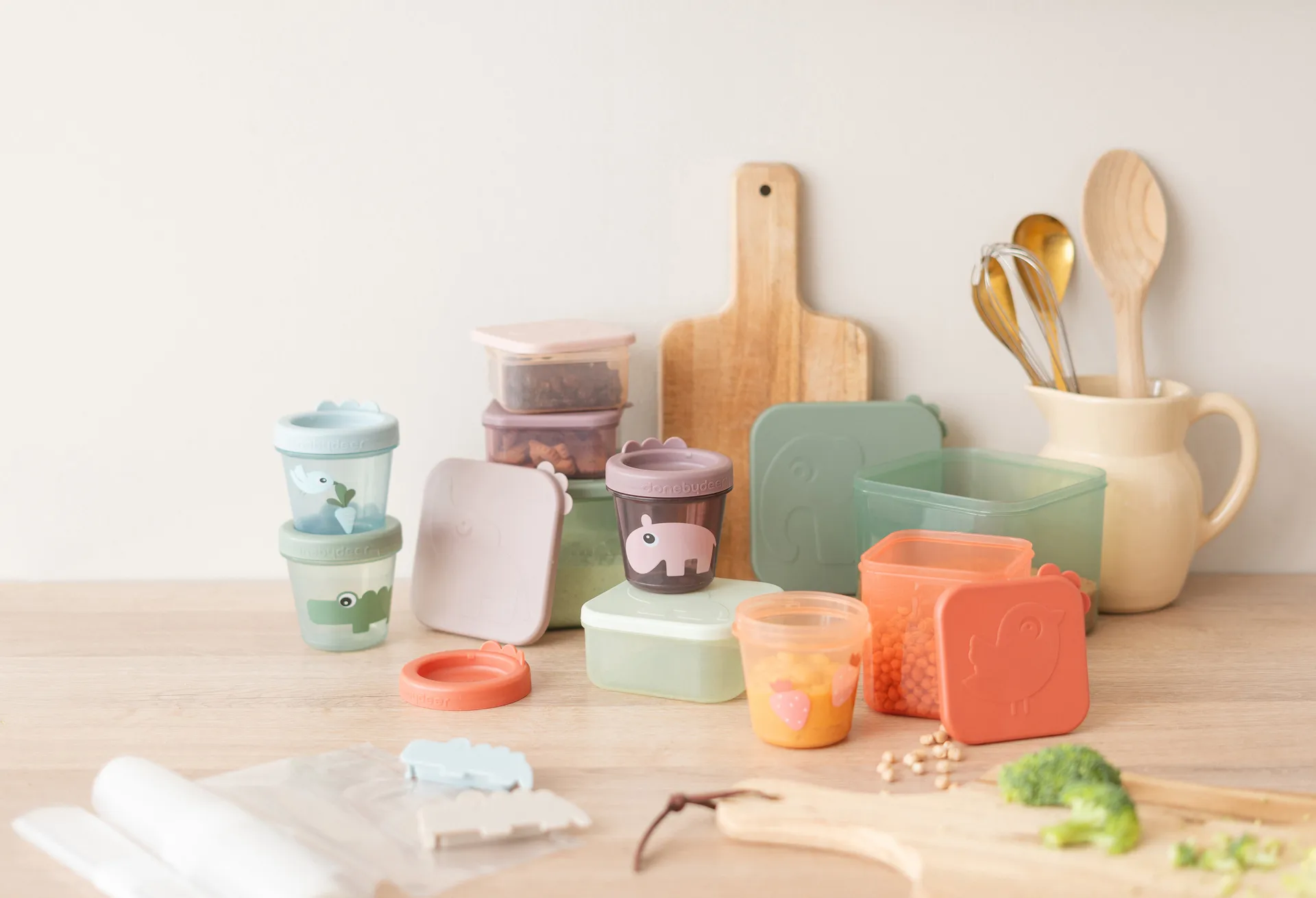 Ozzo lunch box 3-pack, Powder Done by deer