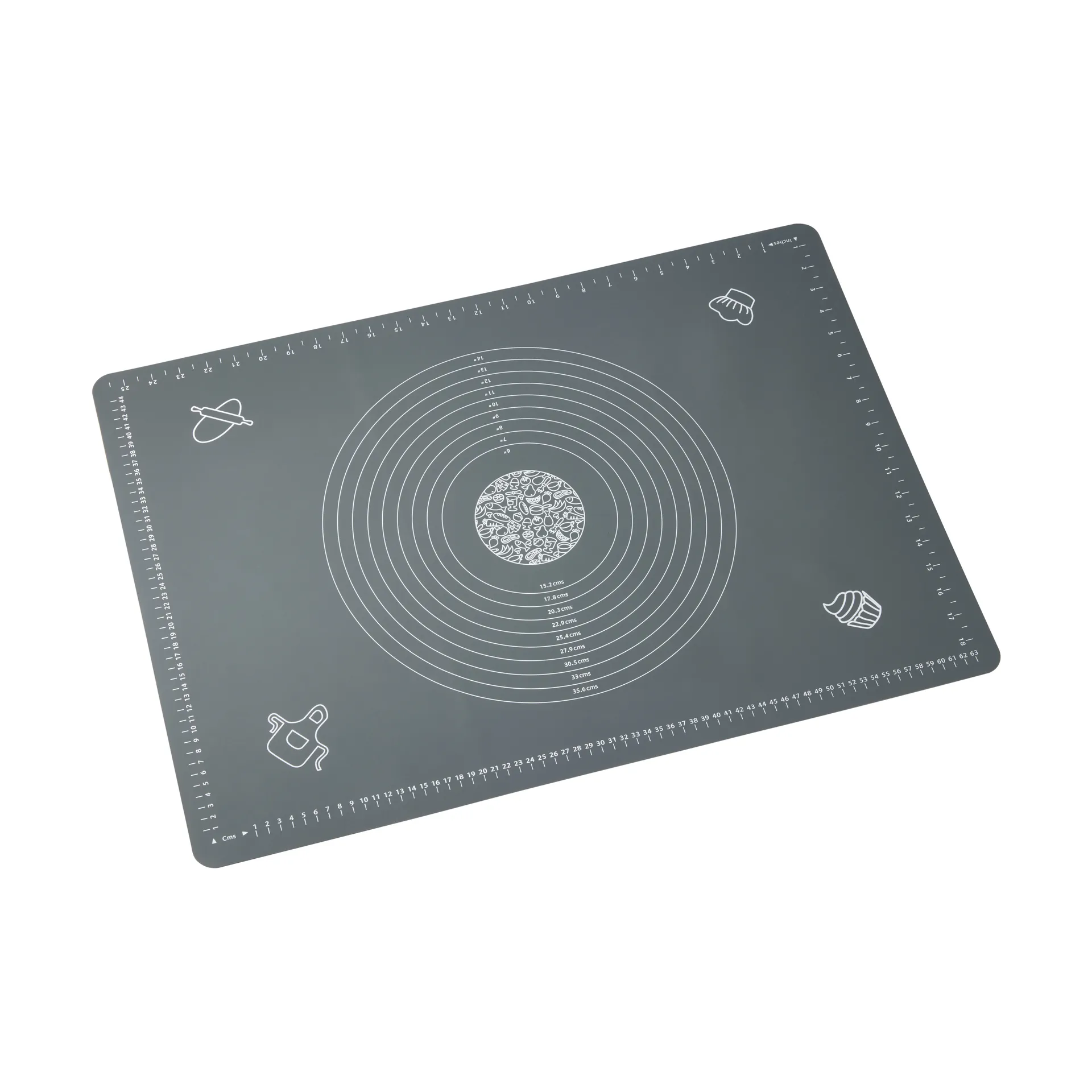 Cookie baking mat, Grey, XL, silicone, 50x70 cm Dorre