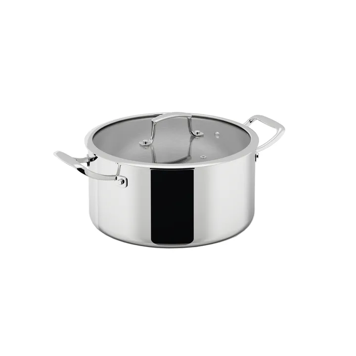 Trivence pot - Stainless steel, glass lid, 7 L - Dorre