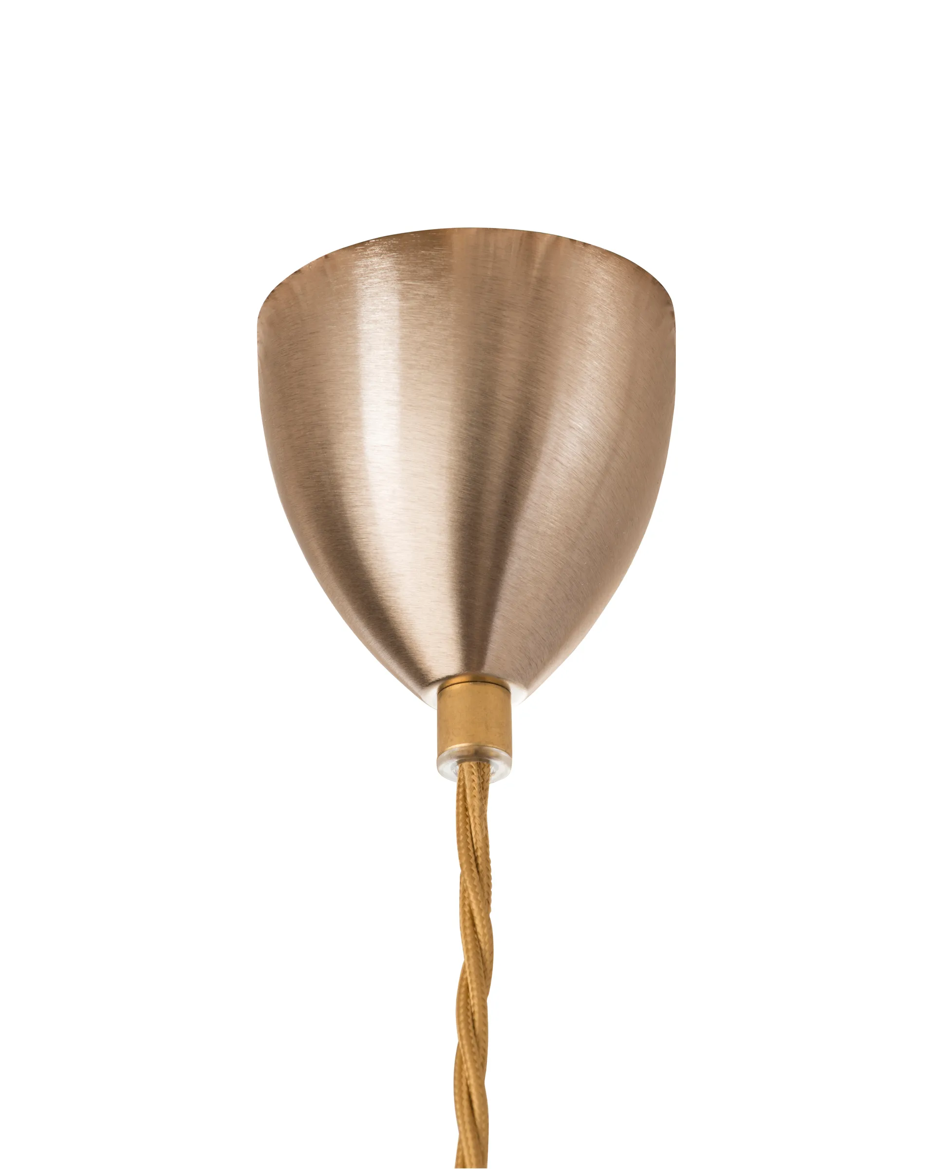 Rowan pendant lamp M, Ø 22 cm, clear, gold cord EBB & FLOW