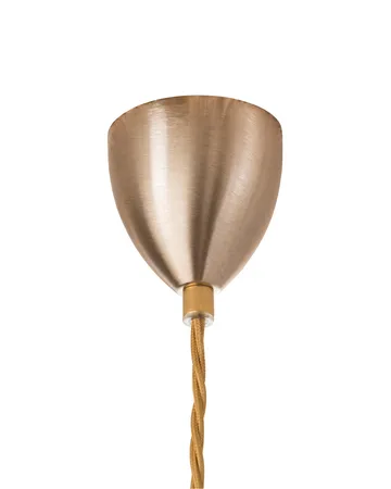 Rowan pendant lamp M, Ø 22 cm - clear, gold cord - EBB & FLOW
