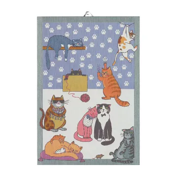 Cats fun kitchen towel - 35x50 cm - Ekelund Linneväveri