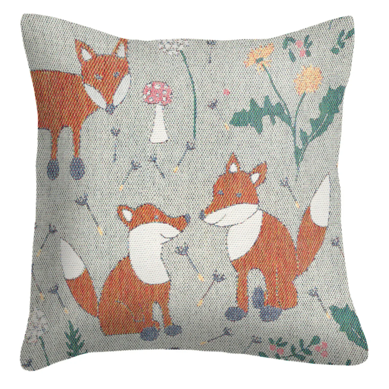 Rävar cushion cover 40x40 cm, multi Ekelund Linneväveri