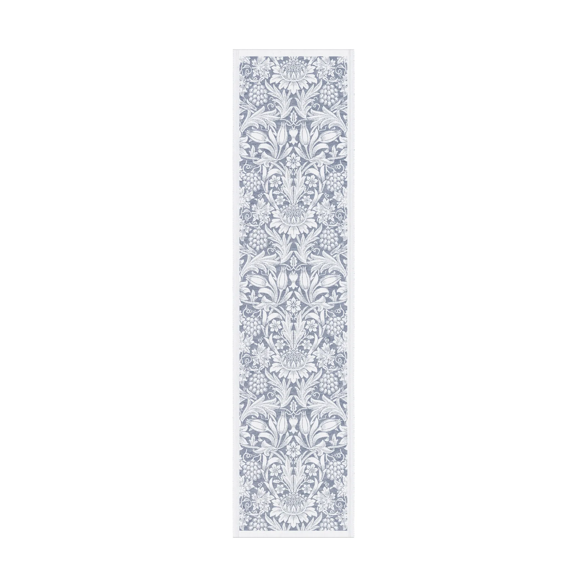 Sunflower table runner 35x140 cm, Blue Ekelund Linneväveri