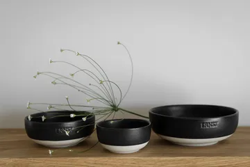 Ernst bowl - Matte black-natural base, Ø8 cm - ERNST